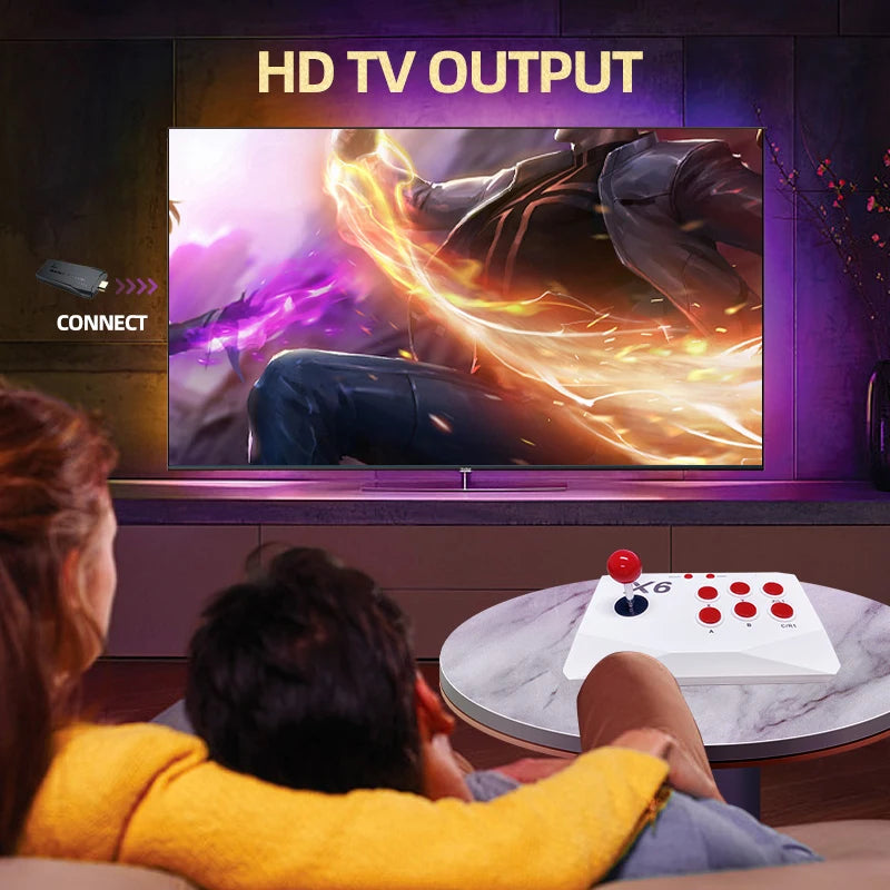Arcade Video Game Console 4K TV Game Stick For PS1/MAME/SEGA Console with HD Extension cable Dual Arcade Joysitck